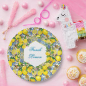 Personalized French Lemon   ペーパープレート (パーティー)