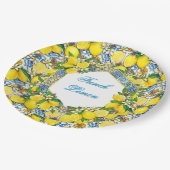 Personalized French Lemon   ペーパープレート (アングル)