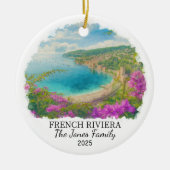 Personalized French Riviera Ornament, France セラミックオーナメント (正面)