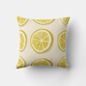 Personalized Fresh Lemon Slice Pattern Bright クッション (裏面)