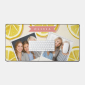 Personalized Fresh Lemon Slice Pattern Bright デスクマット (キーボード&マウス)