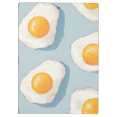Personalized Fried Egg Pattern Fun Blue Funny クリップボード (裏面)