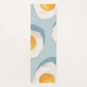 Personalized Fried Egg Pattern Fun Blue Funny ヨガマット (裏面)