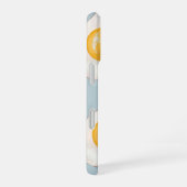 Personalized Fried Egg Pattern Fun Blue Funny  iPhone 16ケース (右側面)