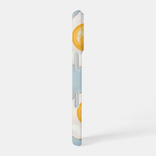Personalized Fried Egg Pattern Fun Blue Funny  iPhone 16ケース (右側面)