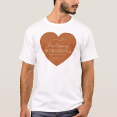Personalized Friendsgiving Heart Party Favor Tシャツ (正面)