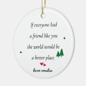 Personalized Friendship Custom Name Best Friend  セラミックオーナメント (左)