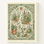 Personalized Frog Herb Cottage Garden Notebook  ノートブック (裏面)