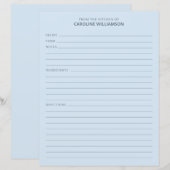 Personalized From the Kitchen of Name Blue Recipe (正面/裏面)