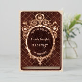 Personalized From the Library Of Bookplate Gold 箔シーズンカード (立ち正面)