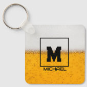 Personalized Frosted Beer Mug with Custom Name キーホルダー (正面)