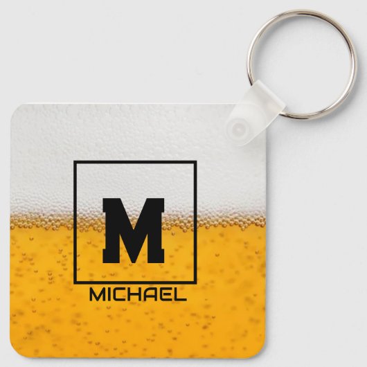 Personalized Frosted Beer Mug with Custom Name キーホルダー (裏面)