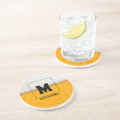 Personalized Frosted Beer Mug with Custom Name コースター (側面)