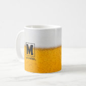 Personalized Frosted Beer Mug with Custom Name コーヒーマグカップ (正面左)