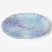 Personalized Frozen Icicles Short ペーパープレート (アングル)