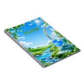 Personalized Frutiger Aero Kids Name Notebook ノートブック (右側)