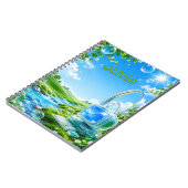 Personalized Frutiger Aero Kids Name Notebook ノートブック (左側)