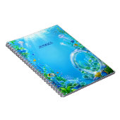 Personalized Frutiger Aero Name Notebook ノートブック (右側)