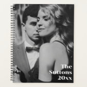 Personalized Full Couple Photo Elegant Wedding プランナー手帳 (正面)