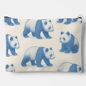 Personalized Fun and Cute Panda Pattern アクセサリーポーチ (裏面)