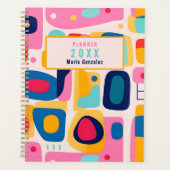 Personalized Fun Colorful Retro 2026 Planner プランナー手帳 (正面)