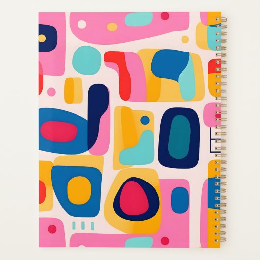 Personalized Fun Colorful Retro 2026 Planner プランナー手帳 (裏面)