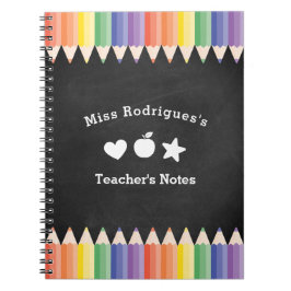 Personalized Fun Colorful Teacher ノートブック
