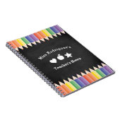 Personalized Fun Colorful Teacher Notes ノートブック (右側)