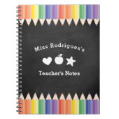 Personalized Fun Colorful Teacher Notes ノートブック (正面)