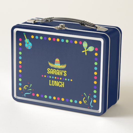Personalized Fun Fiesta メタルランチボックス (正面)