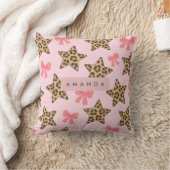 Personalized Fun Tiger Print Star Pattern クッション (ブランケット)