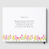 Personalized Funeral Floral Memorial Remembrance K ゲストブック (裏面)