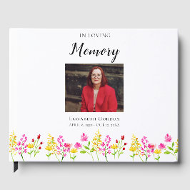 Personalized Funeral Floral Memorial Remembrance K ゲストブック