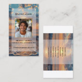 Personalized Funeral Prayer Card – Sunset Design 名刺 (正面/裏面)