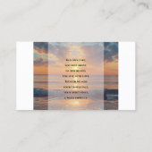 Personalized Funeral Prayer Card – Sunset Design 名刺 (裏面)