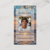 Personalized Funeral Prayer Card – Sunset Design 名刺 (正面)