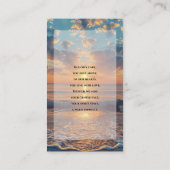 Personalized Funeral Prayer Card – Sunset Design 名刺 (裏面)