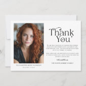Personalized Funeral Thank You Photo Card サンキューカード (正面)