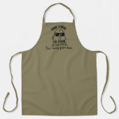 Personalized Funny Apron Too Cool for School エプロン (正面)