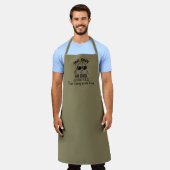 Personalized Funny Apron Too Cool for School エプロン (着用した状態)