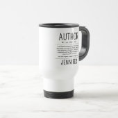 Personalized Funny Author Writer Definition トラベルマグ (正面右)