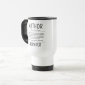 Personalized Funny Author Writer Definition トラベルマグ (正面左)