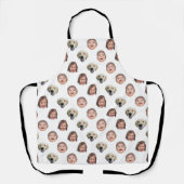 Personalized Funny Baby Kids Family Face 3 Photos エプロン (正面)