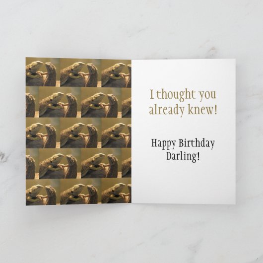 Personalized Funny Birthday Greeting Card カード (内部)
