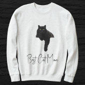 Personalized Funny Black Cat Quote Pet Mom Ash スウェットシャツ