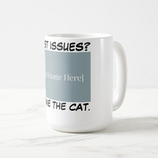 Personalized Funny Cat Mug - Blame The Cat. コーヒーマグカップ (正面右)