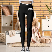 Personalized Funny Cats Pets Black White Stripes レギンス