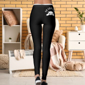 Personalized Funny Cats Pets Black White Stripes レギンス