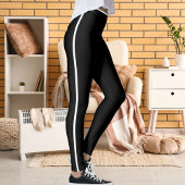 Personalized Funny Cats Pets Black White Stripes レギンス