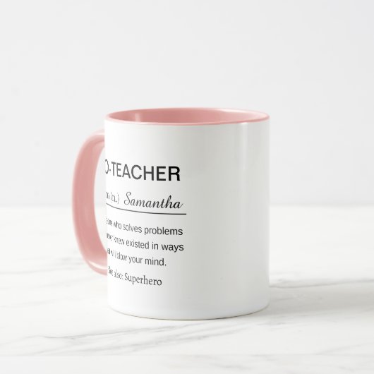 Personalized Funny Co-Teacher Definition マグカップ (正面左)